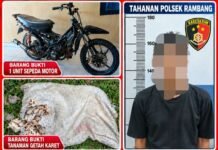 Tim Macan Putih Rambang Bekuk Residivis Curat, Kasus Hilangnya 40 Kg Getah Karet Terungkap