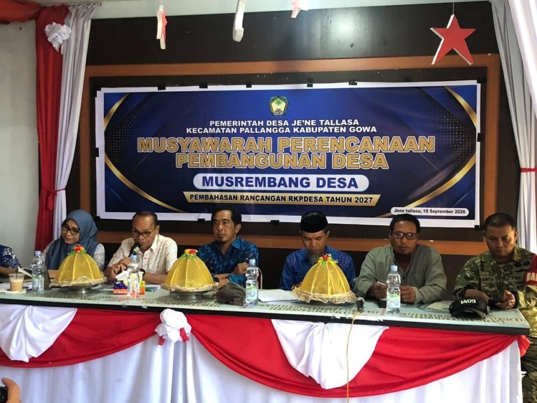 MUSRENBANG DESA JENETALLASA: TETAPKAN PRIORITAS PEMBANGUNAN TAHUN 2027 MUSRENBANG DESA JENETALLASA: TETAPKAN PRIORITAS PEMBANGUNAN TAHUN 2027