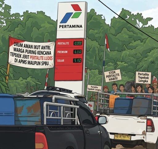 Drum Aman Ikut Antri. Warga Puring Kencana Tepekek Jerit Pertalite Ludes Di APMS Maupun SPBU Drum Aman Ikut Antri. Warga Puring Kencana Tepekek Jerit Pertalite Ludes Di APMS Maupun SPBU