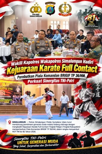 Polres Simalungun Dukung Kejuaraan Karate Full Contact Perkuat Sinergitas TNI-Polri Polres Simalungun Dukung Kejuaraan Karate Full Contact Perkuat Sinergitas TNI-Polri