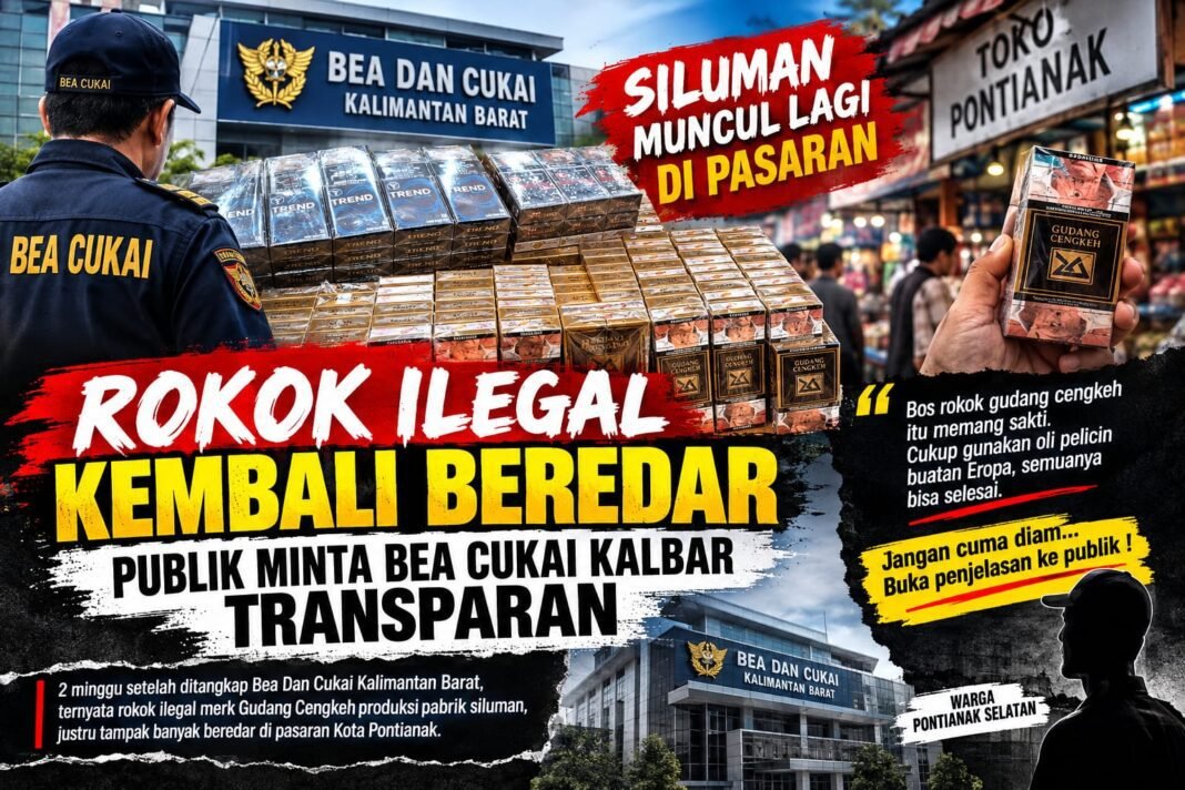 Rokok Gudang Cengkeh Siluman Muncul Lagi di Pasaran, Publik Minta Bea Cukai Kalbar Transparan Rokok Gudang Cengkeh Siluman Muncul Lagi di Pasaran, Publik Minta Bea Cukai Kalbar Transparan