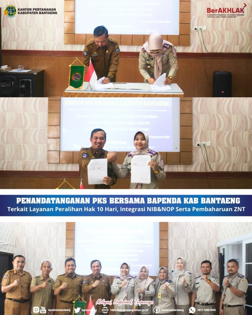 Kantah Bantaeng dan Bapenda Tandatangani PKS, Perkuat Integrasi Layanan Pertanahan dan Perpajakan Kantah Bantaeng dan Bapenda Tandatangani PKS, Perkuat Integrasi Layanan Pertanahan dan Perpajakan