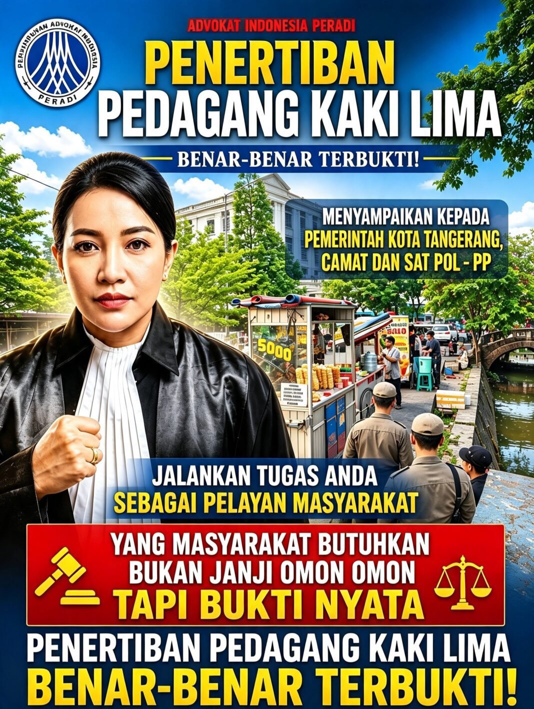 PERDA JANGAN JADI PAJANGAN! ADVOKAT PERADI NADYA BELLA SOROT DUGAAN PUNGLI PKL PERDA JANGAN JADI PAJANGAN! ADVOKAT PERADI NADYA BELLA SOROT DUGAAN PUNGLI PKL