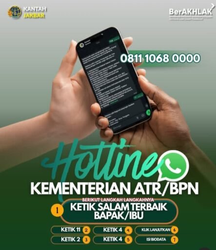 Kantah Jakarta Barat Permudah Pengaduan Pertanahan Lewat Hotline WhatsApp ATR/BPN Kantah Jakarta Barat Permudah Pengaduan Pertanahan Lewat Hotline WhatsApp ATR/BPN