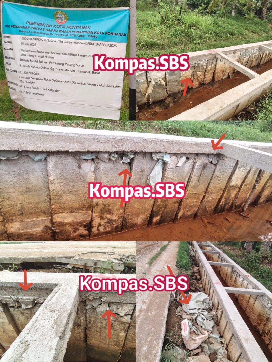 Proyek Saluran Rp198 Juta Diduga Dikerjakan Asal-Asalan, APBD Pontianak Seolah Dibiarkan Bocor Proyek Saluran Rp198 Juta Diduga Dikerjakan Asal-Asalan, APBD Pontianak Seolah Dibiarkan Bocor