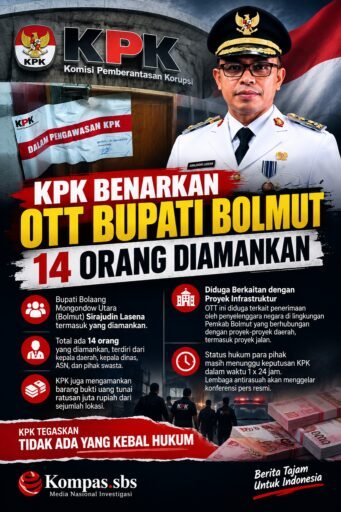 KPK Benarkan OTT Bupati Bolmut, 14 Orang Diamankan KPK Benarkan OTT Bupati Bolmut, 14 Orang Diamankan