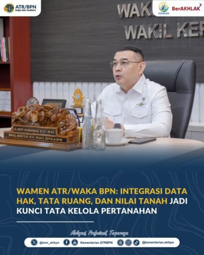 Wamen ATR/Waka BPN Integrasi Data Hak,Tata Ruang, dan Nilai Tanah Jadi Kunci Tata Kelola Pertanahan Wamen ATR/Waka BPN Integrasi Data Hak,Tata Ruang, dan Nilai Tanah Jadi Kunci Tata Kelola Pertanahan