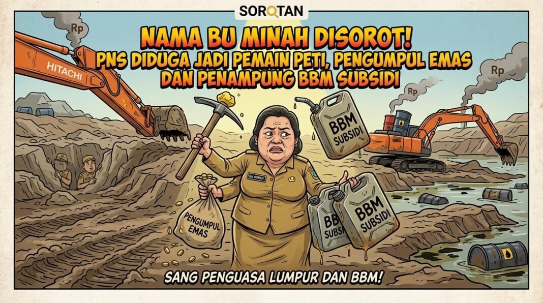 Nama Bu Minah Disorot! PNS Diduga Jadi Pemain PETI, Pengepul Emas dan Penampung BBM Subsidi Nama Bu Minah Disorot! PNS Diduga Jadi Pemain PETI, Pengepul Emas dan Penampung BBM Subsidi