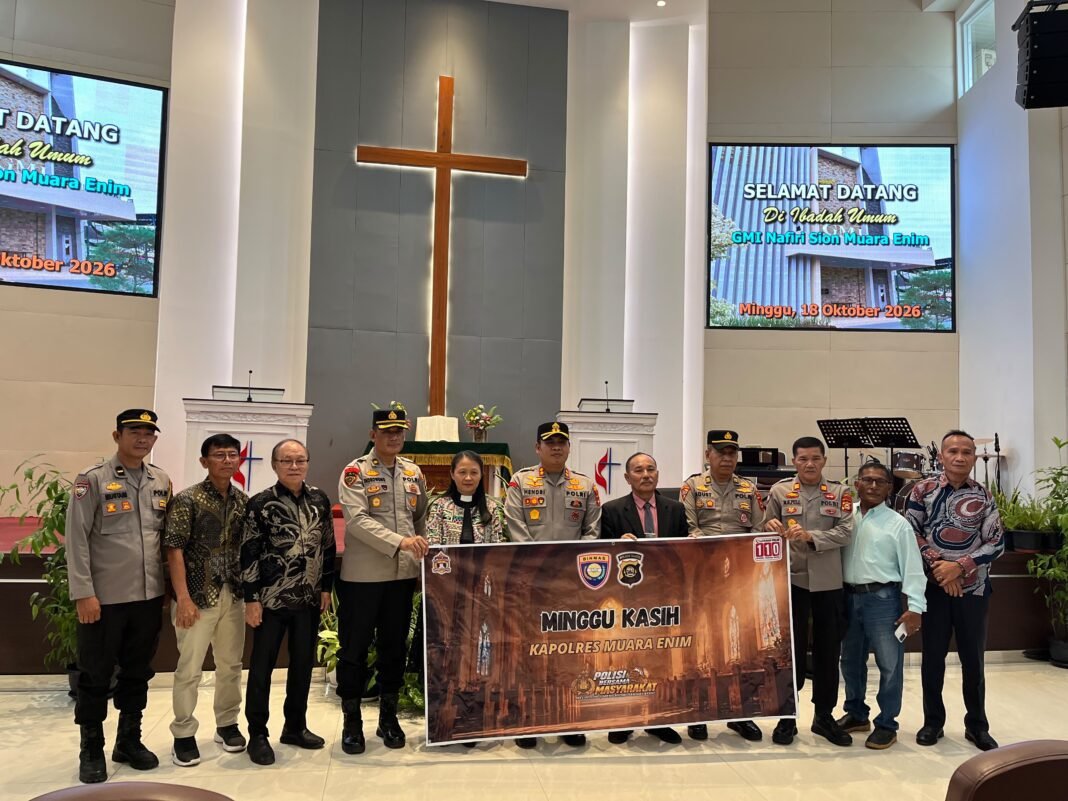 Bukan Sekadar MenjagaKeamanan,Polres MuaraEnim BangunKedekatan dengan Jemaat GMI MuaraEnim Lewat Minggu Kasih Bukan Sekadar MenjagaKeamanan,Polres MuaraEnim BangunKedekatan dengan Jemaat GMI MuaraEnim Lewat Minggu Kasih
