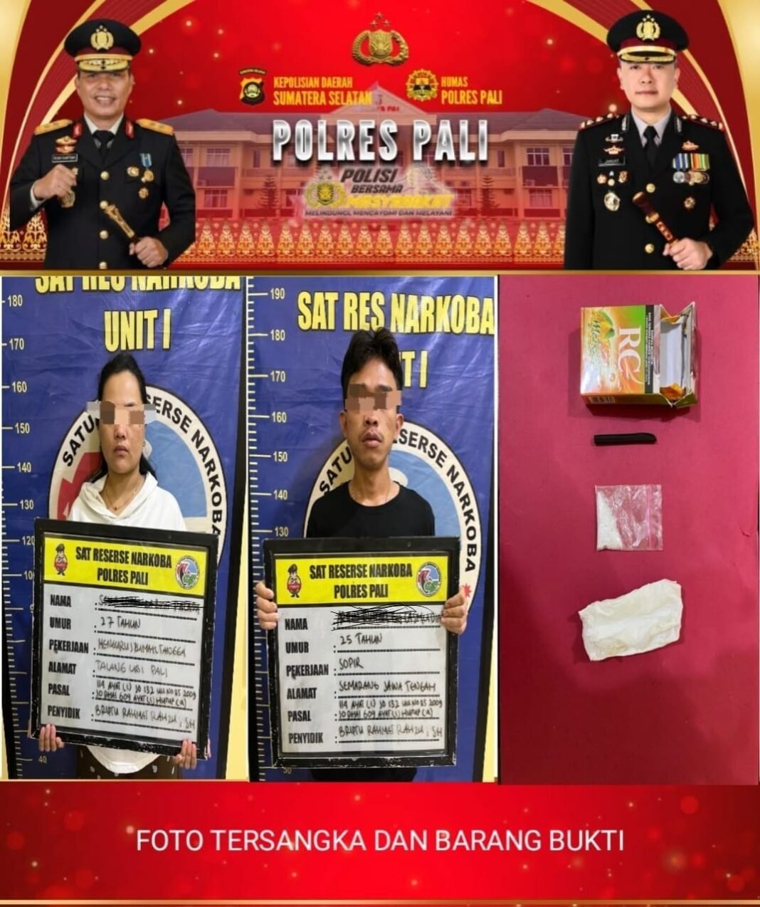 Satresnarkoba Polres PALI Gerebek Kost, Dua Orang Diamankan Bersama Sabu Satresnarkoba Polres PALI Gerebek Kost, Dua Orang Diamankan Bersama Sabu