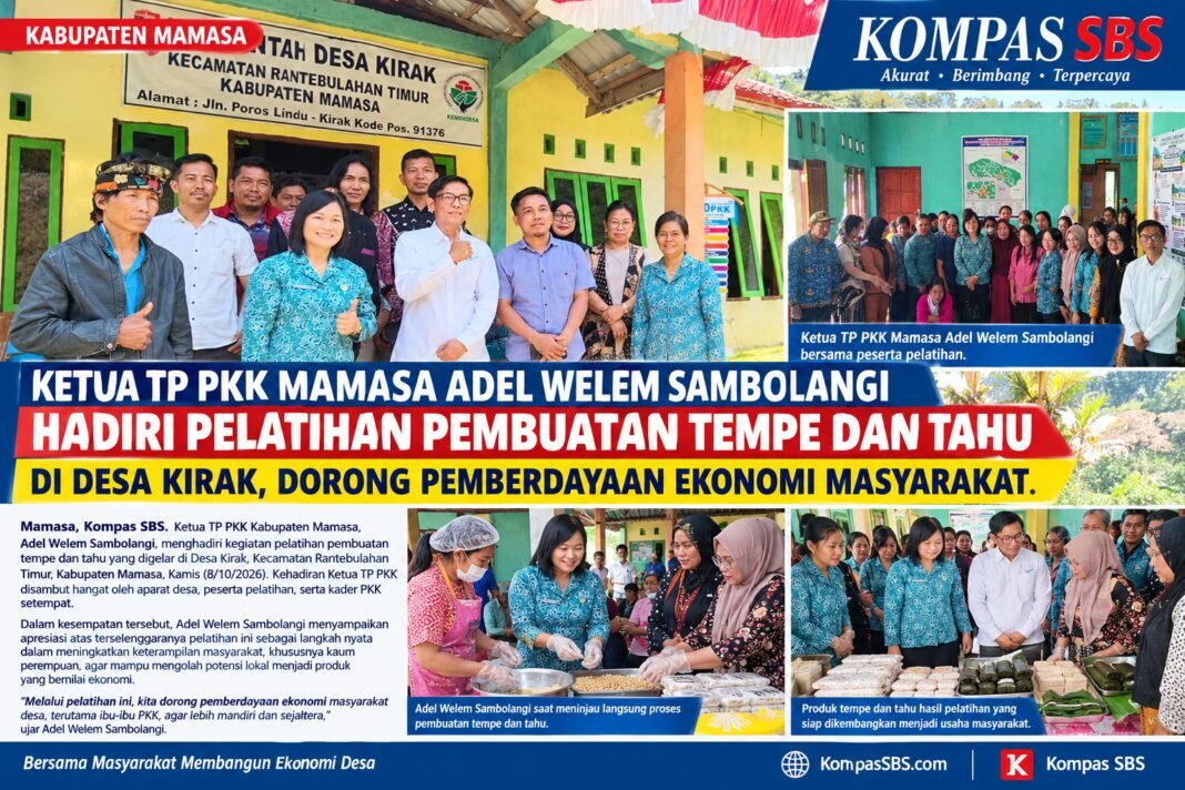 KETUA TP PKK HADIRI PELATIHAN PEMBUATAN TEMPE DAN TAHU DI DESA KIRAK, DORONG PEMBERDAYAAN EKONOMI MASYARAKAT KETUA TP PKK HADIRI PELATIHAN PEMBUATAN TEMPE DAN TAHU DI DESA KIRAK, DORONG PEMBERDAYAAN EKONOMI MASYARAKAT